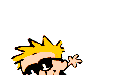 calvin is dancing