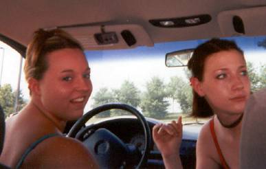 me and heather in my car